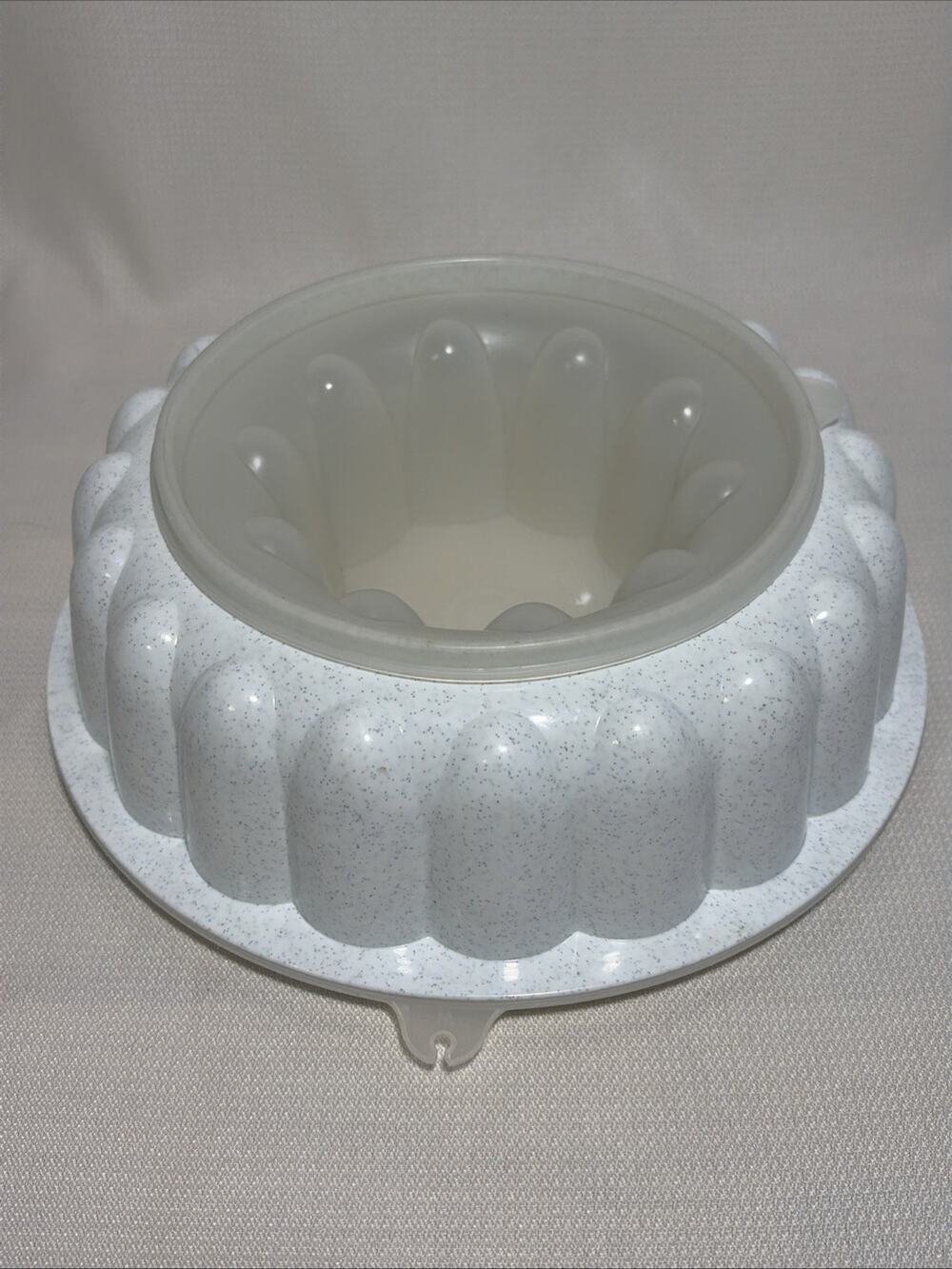 Vtg Tupperware Speckled Gray Jello Gelatin/Ice Mold 3 Piece Set 1201 1202 1203